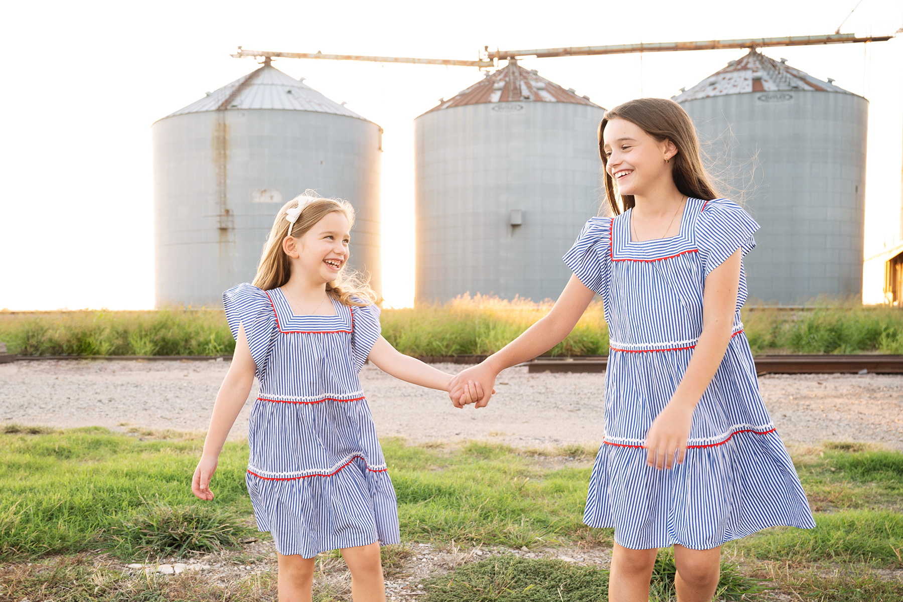 family photos at prosper silos in Texas